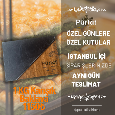 Özel Ahşap Kutulu Karışık Baklava - Thumbnail